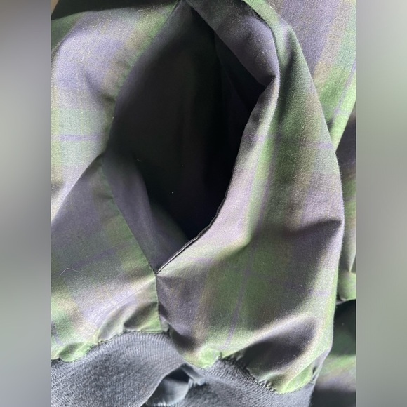 Vintage Proquip Navy and Green Plaid Golf Pullover, Wind Jacket, Size Large - Picture 7 of 8